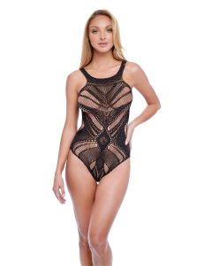 Baci Diamonte Bodysuit One Size - Zwart