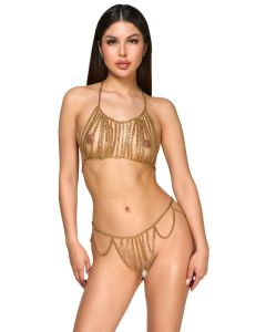 Cottelli Collection Kettingbikini - Zwart